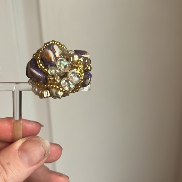 Clipon button earrings - Picture 3 of 3